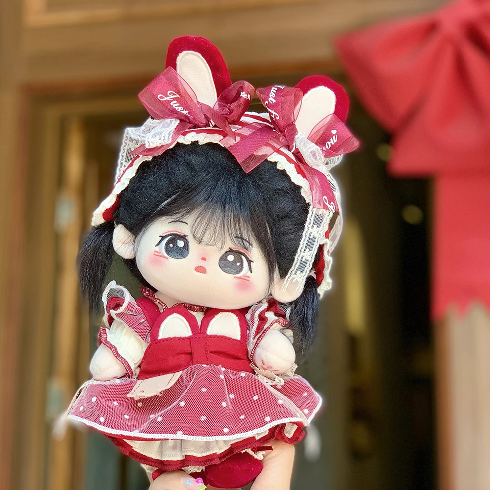 

Original Cute Lovely Bea Berry Tea Party Princess Dress Clothes Girl Outfit 20cm Plush Stuffed Doll Change Clothes Costume New