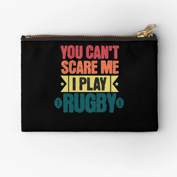 

Ok But First Rugby You Cant Scare Me I Zipper Pouches Panties Pure Underwear Men Coin Socks Small Wallet Women Key Pocket Money