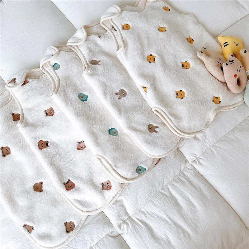 

Soft Newborn Baby Sleeping Bag Bamboo Cotton Warm Wearable Blanket Winter Print Vest Sleep Sack