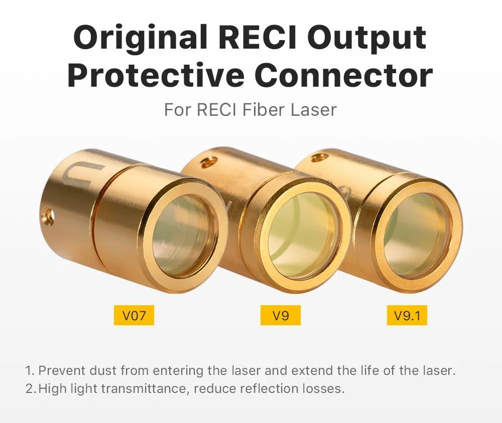 Cloud ray original reci ausgang schutz stecker für faser schnitts telle schutz für reci 0-3kw faserlaser – Detail 1