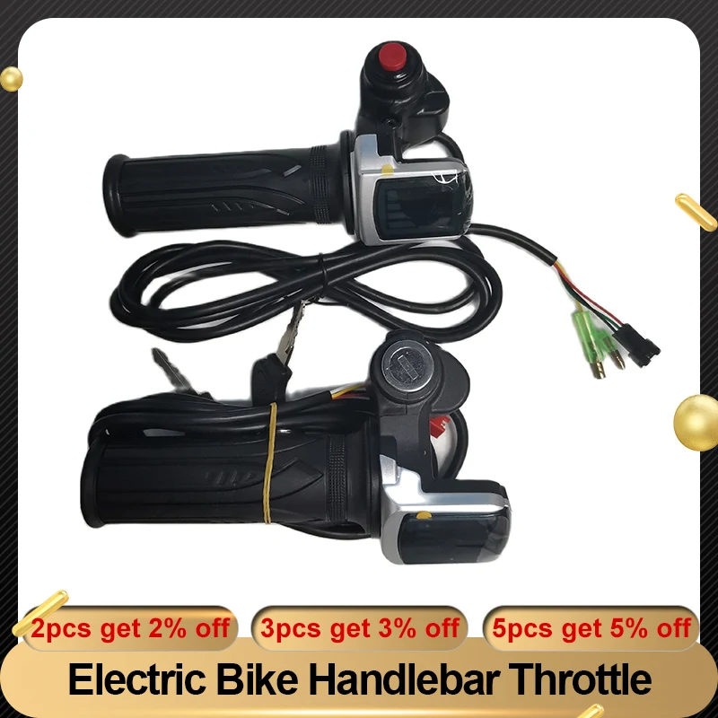 The Lord Of The Tools Set Da 3 Manopole Acceleratore 22mm Per Bici Elettrica E Scooter – Impugnatura A Rotazione In ABS, Cavo 35cm, Universale Per Manubrio Nero - 2