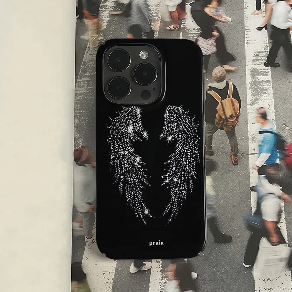 Sparkle Angel Wing Glossy Hard Phone Case Cover