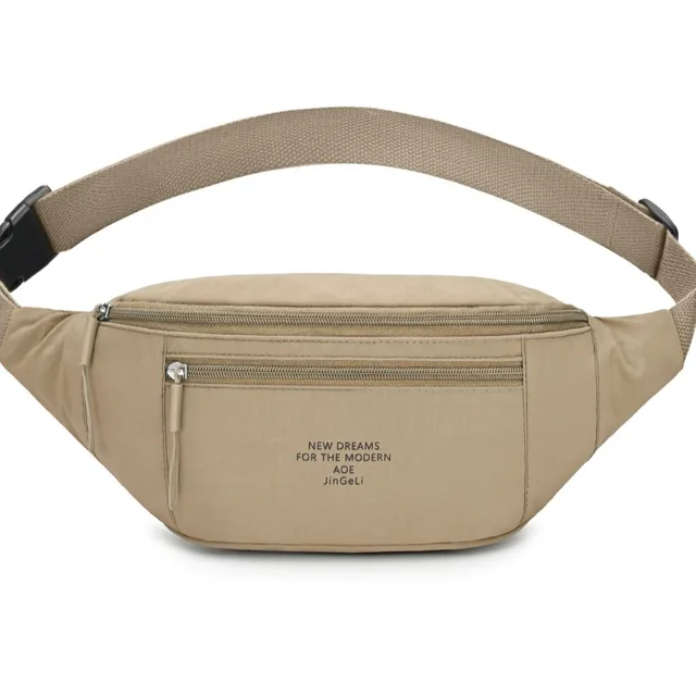 Unisex Sporty Crossbody Bag Pure Color Versatile Waist Bag Outdoor Fashion Breathable Fabric Single Shoulder Small Bag 4