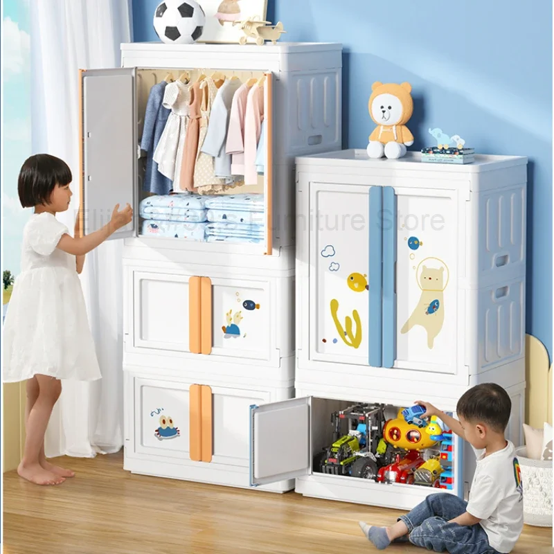 Hangers Organizer Children Wardrobes Shelves Plastic Storage Children Wardrobes Bedroom Placard Enfant Home Furniture MR50CW