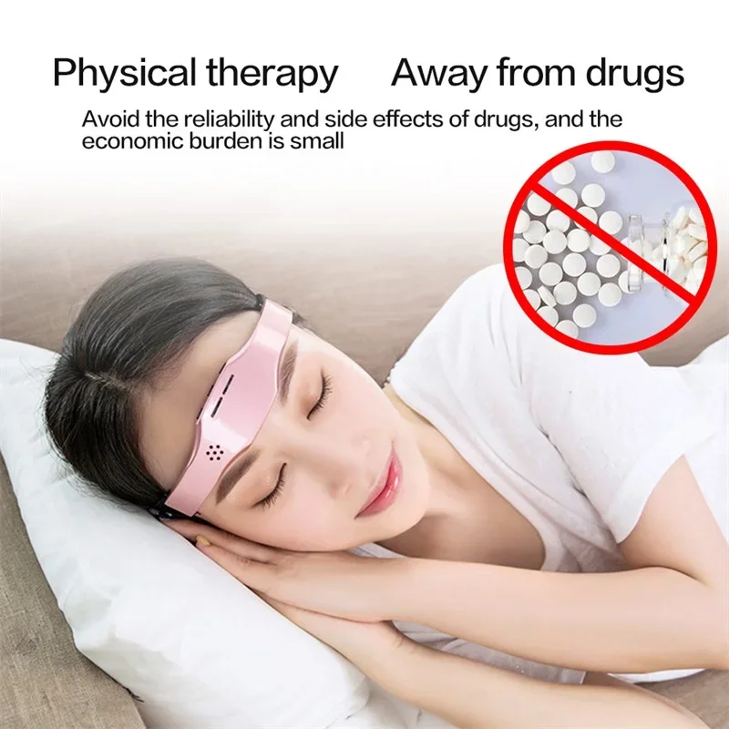Head Massager for Electric Headache Migraine Relief Insomnia Therapy Release Stress Sleep Monitor Relax Sleeping Aid Device