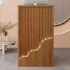 Reception Room Tables,Retail Counter Reception Desk with Drawer Storage,Reception Counter for Clothing Salon Shop Hotel 1