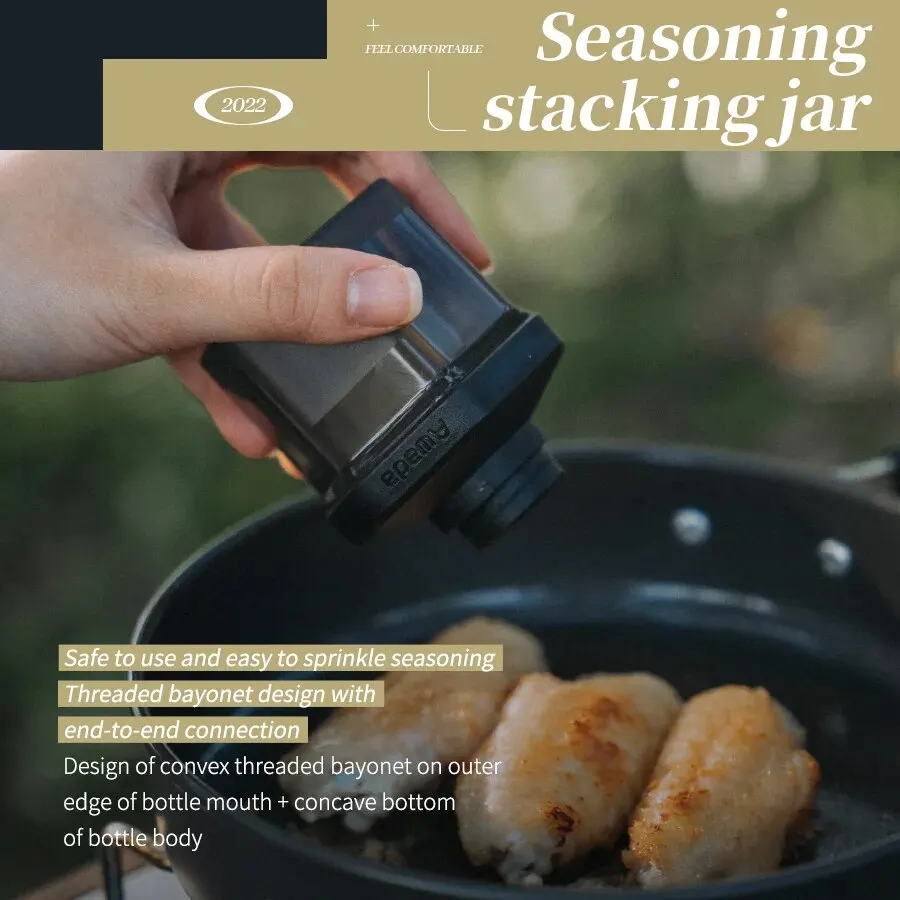 Outdoor Camping Seasoning Dispenser Bottle Barbecue Picnic Seasoning Can Seal Portable Storage Kitchen Utensils
