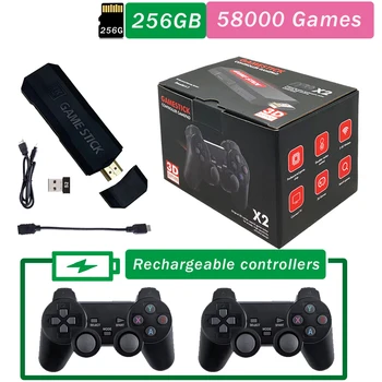 2024 NEW GD10 X2 Pro 4K HD Video Game Console 2.4G Double rechargeable Wireless Controller For 64GB 128G and 256G 58000 Games 1