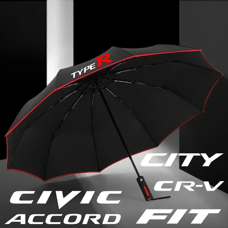 Car Automatic Folding Windproof Sunshade Umbrella For Honda TYPE-R CIVIC ACCORD FIT PILOT CITY CRV HRV BRV PASSPORT Accessories