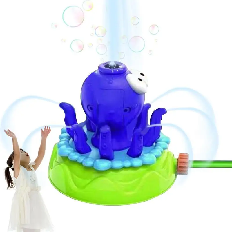 

Octopus Bubble Machine Cute Bubble Blower Water Sprinkler Unique Safe Octopus Cartoon Sprinkler Toy Bubble Maker For Yards