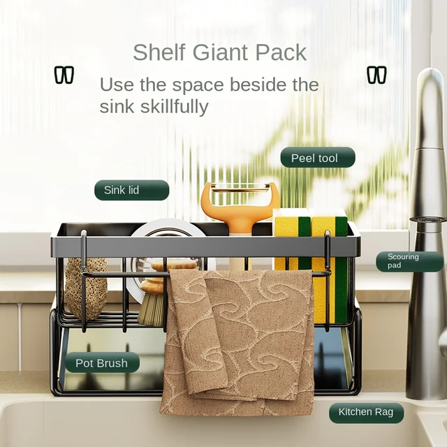 Sink Sponge & Dishcloth Drain Rack 4