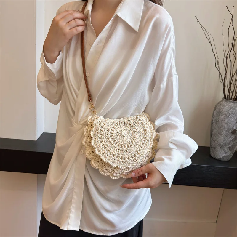 Fashion Woven Shoulder Bags Summer Women Cotton thread Weave Crossbody Beach Travel Handbag Female Bag Messenger Bags Bolsa sac