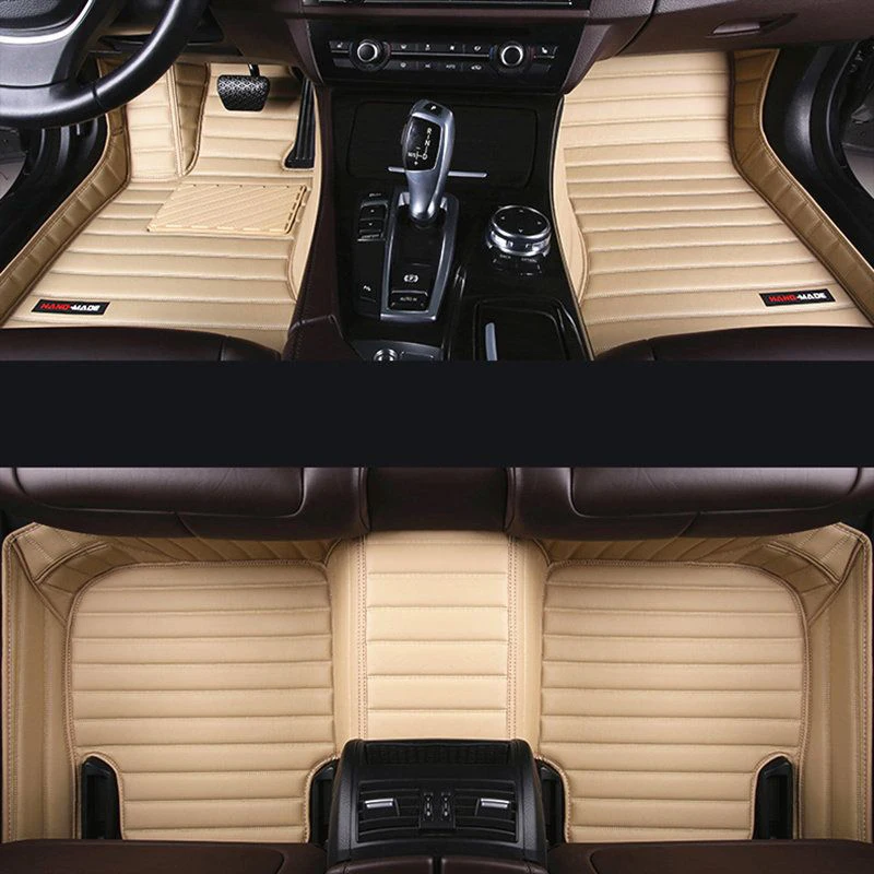 

High Quality Customized Single And Double Layer Detachable Stripe Style Car Floor Mat For HYUNDAI GrandSantaFe(6seat) Auto Parts