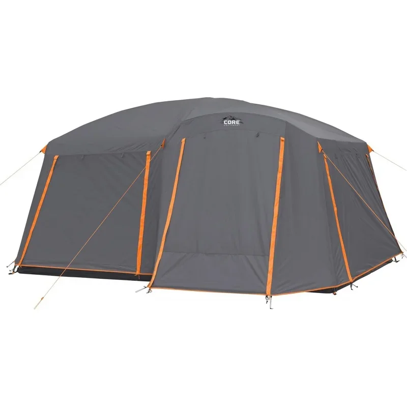 

CORE Large Multi Room Tent for Family with Full Rainfly for Weather and Storage for Camping Accessories | Portable Huge Tent wit