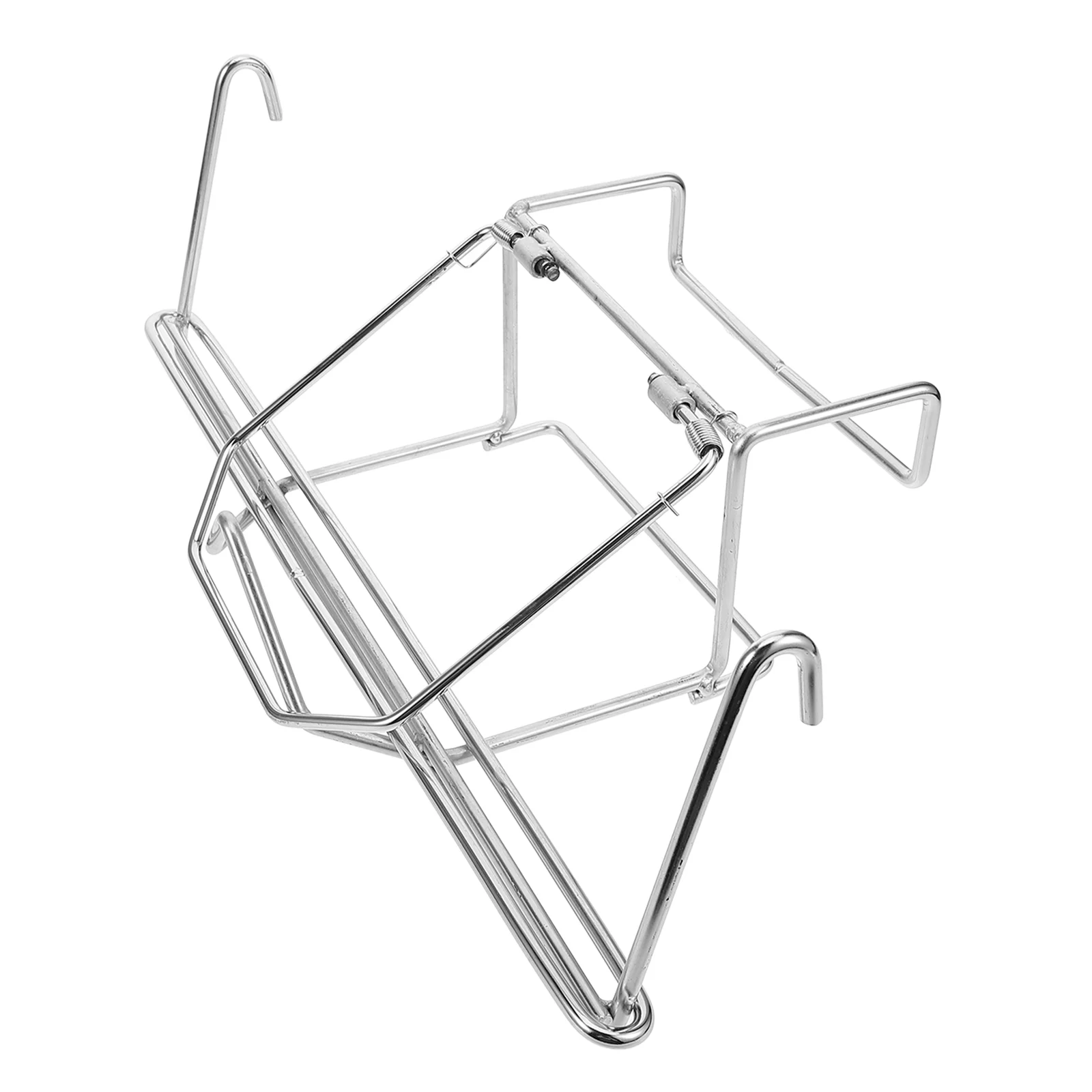 

Roll Bag Holder Bags Dispenser for Grocery Double Head Store Supermarket Supplies Stainless Steel