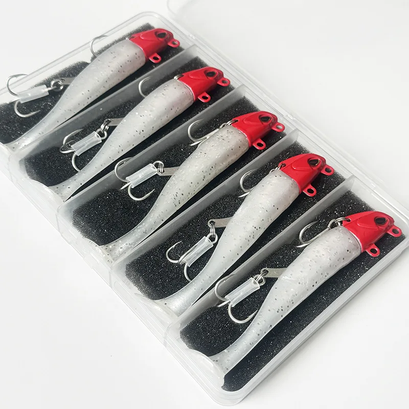 5PCS Mackerel Fishing Lure With Hooks  15-51G Artificial Soft Bait for Sea Bass Snapper Wobblers Swimbait Jigging Baits