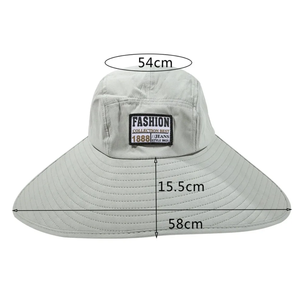UV Protection Women Hat Fashionable Sun Protection Big Brim Beach Sunhats Visor Breathable Bucket Hat Travel Bucket Hat 6