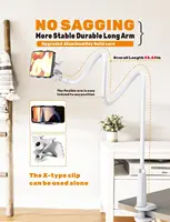 Gooseneck Bed Cell Phone Holder,Lazy Holder 35.4 Inch,Universal Cell Phone Clip Holder,Flexible Long Arm Cell Phone Holder - Image 3