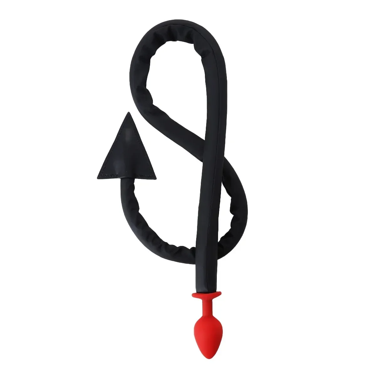 Anal Set Metal Plug Pu Leather Whip And Devil Tail Adult Toys_voghion.com