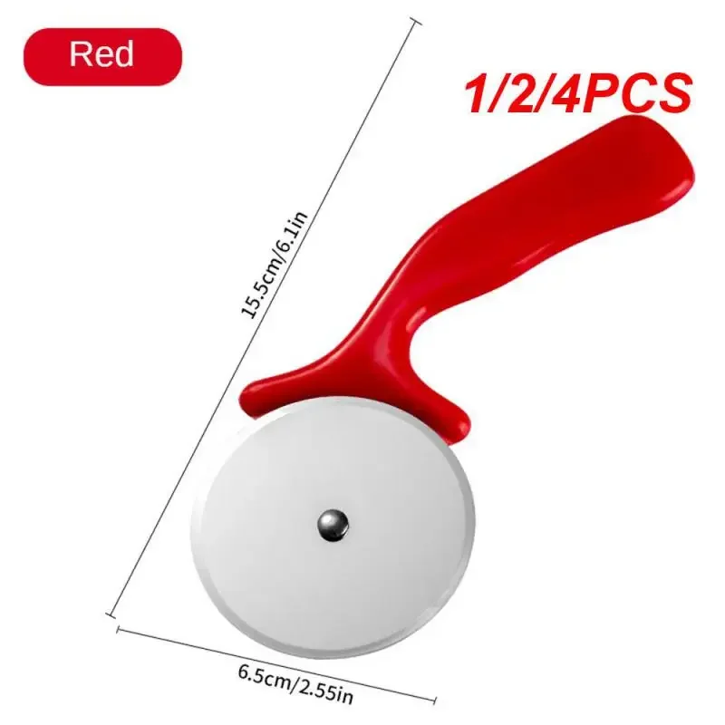 Stainless Steel Pizza Cutter 1/2/4PCS Professional Pizza Cutter Wheel With Anti-Slip Handle for Waffles Cookies Pastry pizza cutter,pizza knife