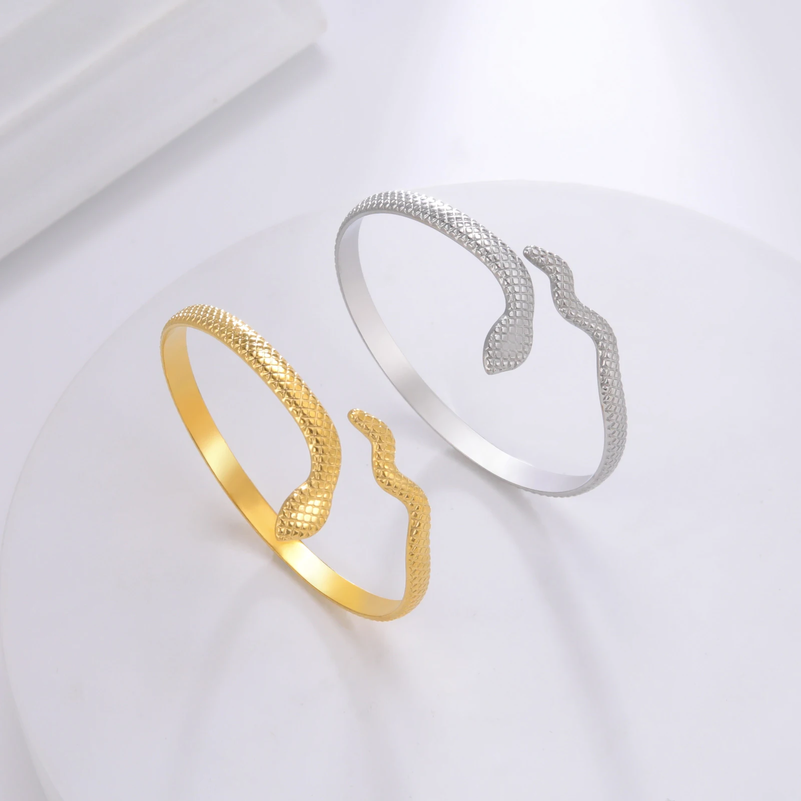 Olive Branch Leaf Double-Headed Leaf Open Bracelet for Women Men Fashion Gold Silver Color Stainless Steel Bangles Jewelry Gift 5