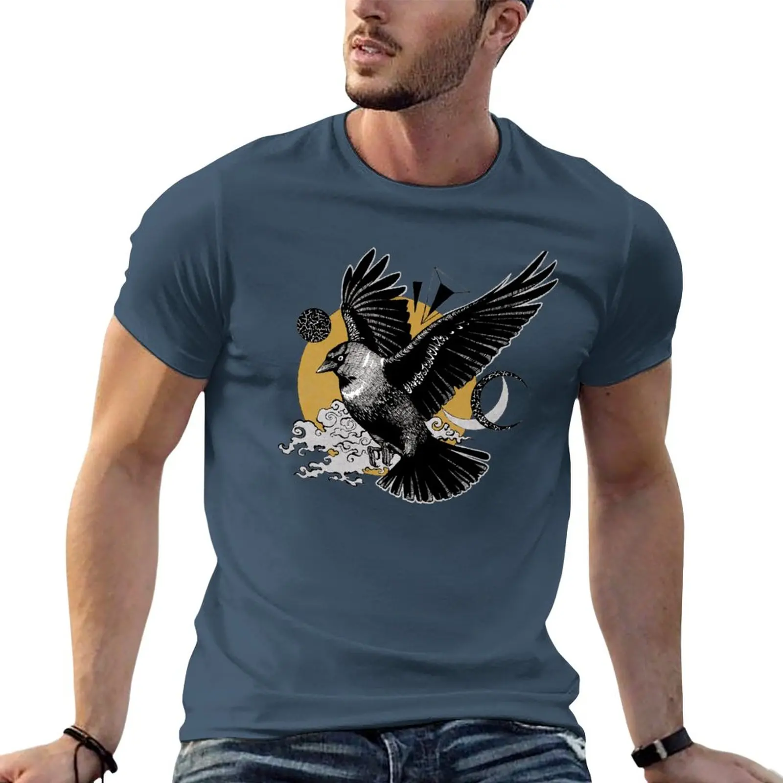 

Jackdaw Gold Moon T-Shirt korean fashion oversized t shirts vintage clothes men graphic t shirts