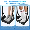 Newest Airplane Foot Hammock Airline Foot Rest With Removable Pad Adjustable Strap Foot Hammock With Menory Foam For Travel 4