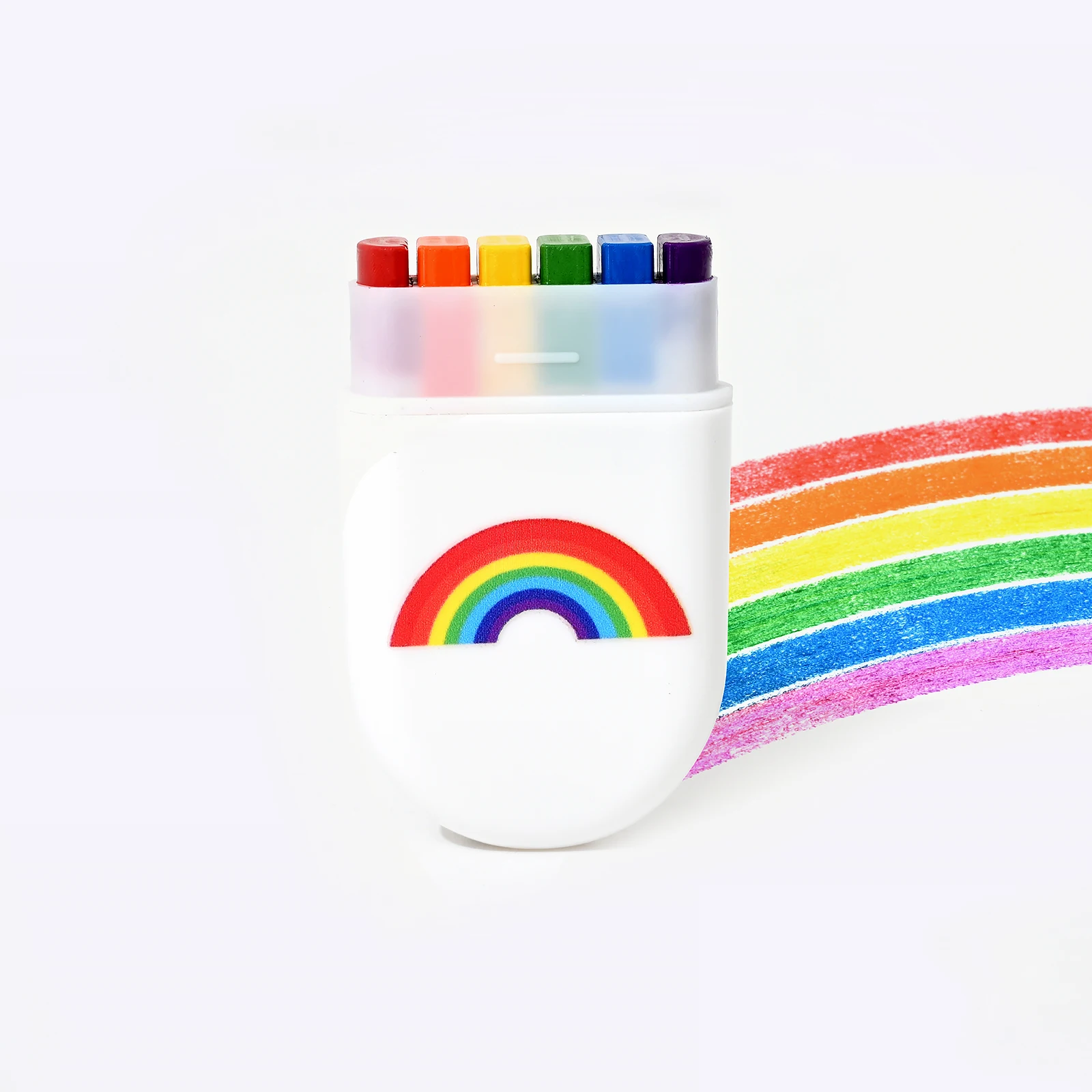 2Pcs/3Pcs Rainbow Crayon Paint Rainbow Birthday Party Colourful Theme Party Accessories Party Family Costume Gift Pocket Size 5