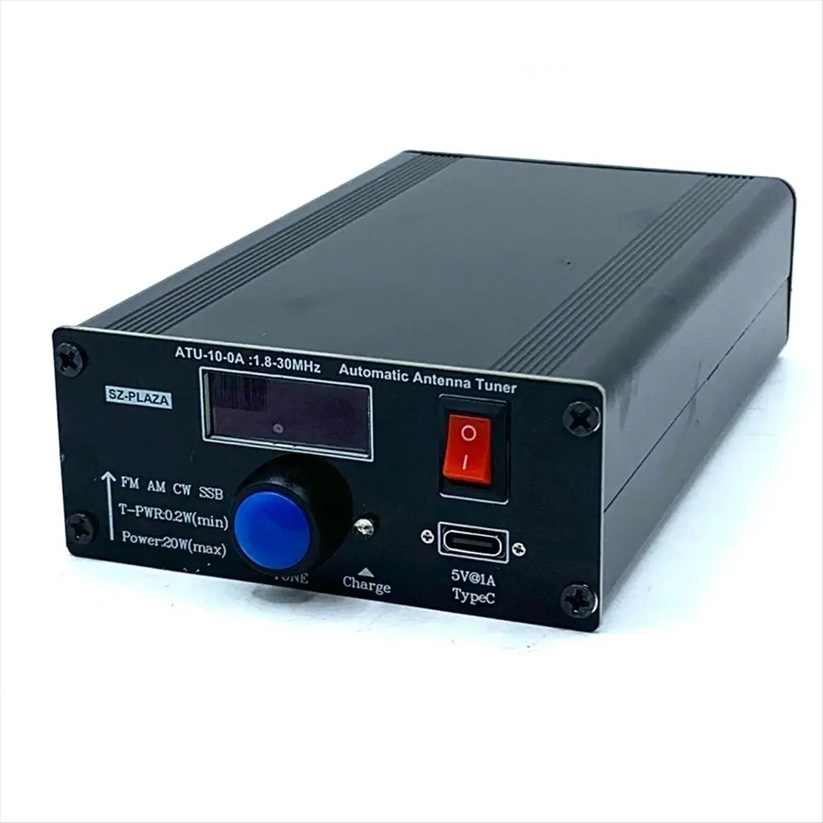 A73T ATU-10-0A 단파 자동 안테나 튜너 20W 1.8-30MHz 단파 전력계(타입-C 케이블 포함) 신호 수신 부품