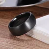 Kolmnsta céramique brossé noir anneau pour hommes femmes 4mm 6mm 8mm de large mâle bague de mariage mat anillos mujer grande taille 4 à taille 14