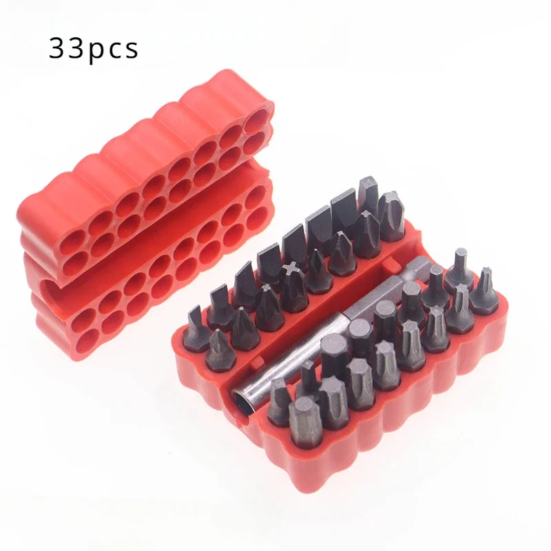 

33PC Electric Bit Combination Set Hexagonal Plum Blossom Word Cross 33 Pieces Set of Screwdriver Electric Drill Accessories