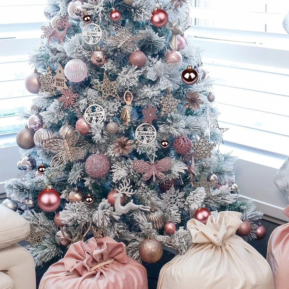 Description Picture 6 of itemColored Christmas Balls Decoration Living Room Garden Ornaments Mini Glitter Ball Door Wall Xmas Tree Decor Supplies 24 Pack Set