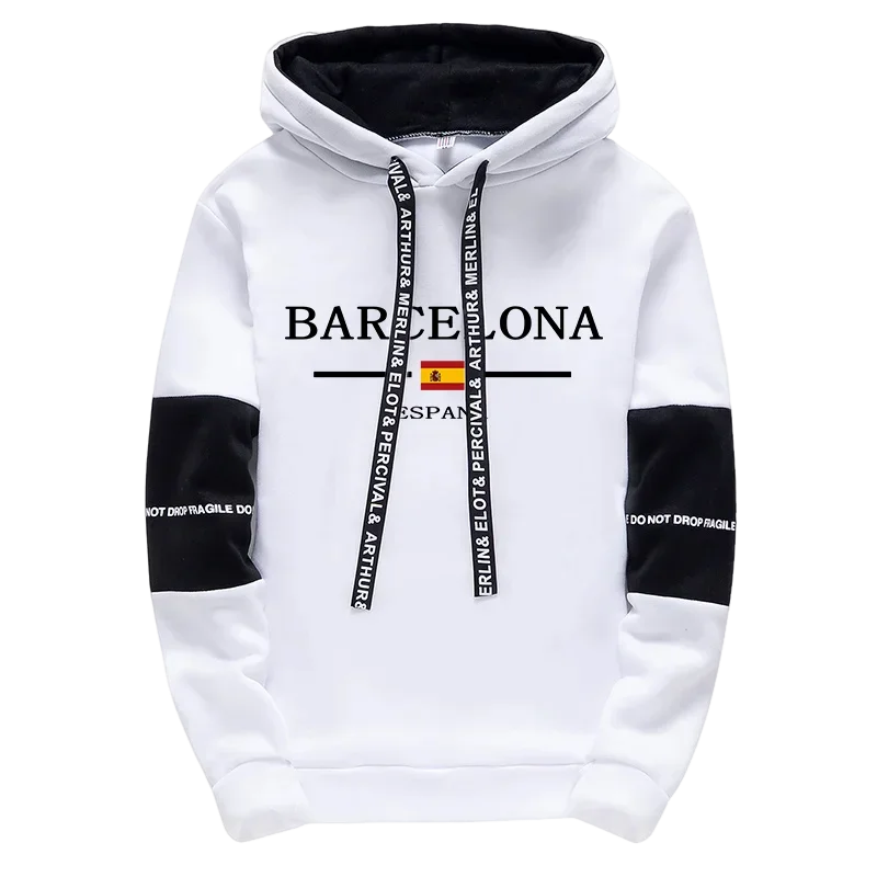 Barcelona Hoodies High Quality Male All Season Daily Casual Sports Hooded Sweatshirts Pullover 2025 Men's Clothes - 4