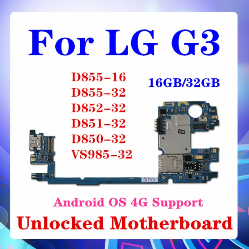 16GB32GBForLGG3MotherboardOriginalUnlockedForLGG3Motherboard