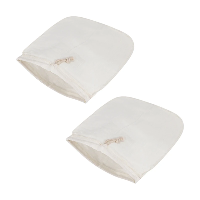 ABVJ-2-Piece Cheese Cloth, Fine Mesh Cord Cheesecloth Bag, Multiple-Use Cheese Cloth For Filtering, Reusable Food Filter