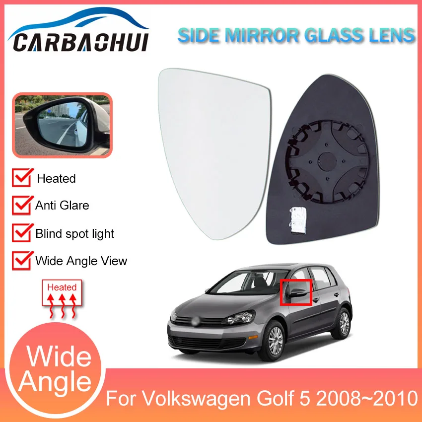 

Whit Blue Mirror Glass Car-styling Rear Wide angle with heating function Mirror Glass For Volkswagen Golf 5 2008 2009 2010