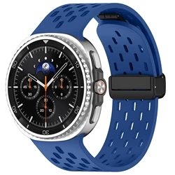 Magnetic Silicone Sports Breathable Strap - Watch8 Classic 46mm (Blue)