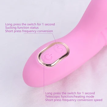 Pulsating Clitoral Sucker Vagina Vibrator Heating Thrusting Sucking Vibrating Dildo Nipple Sex Toy Women Masturbator Product 3