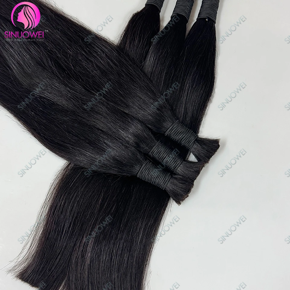 Bone Straight Human Hair Bulk For Braiding Extensiones 10-30Inch No Weft Brazilian Hair Weaving Unprocessed Human Hair 5
