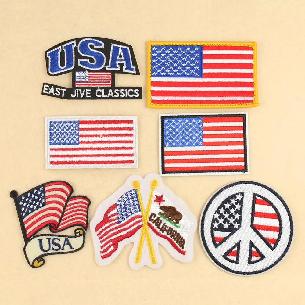 1Pc American Flag Usa Series Armband Cloth Sticker Zaino Decorazione Sticker Flag Badge Armband Decorazioni Fai Da Te Accessori Patch