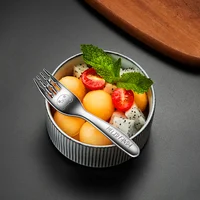 WORTHBUY 316 Stainless Steel Cutlery Set With Plastic Storage Box Portable Cute Mini Spoon Fork For Children Kitchen Tableware 4