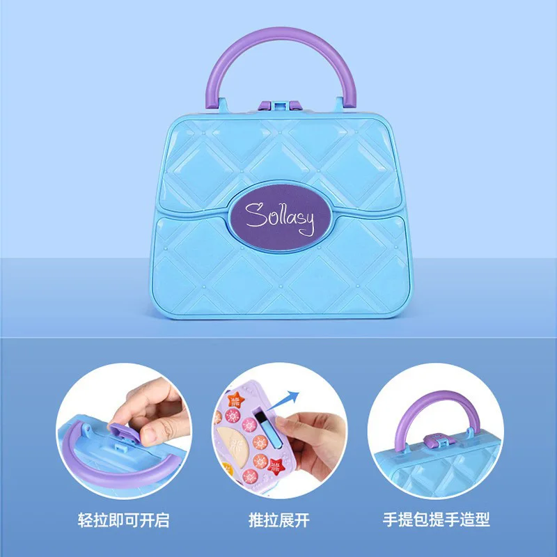 Kids Cosmetics Toy Set Washable Girl Makeup Toy Game Set Box Princess Gift Children'S Lipstick Eye Shadow Makeup Box Set 4