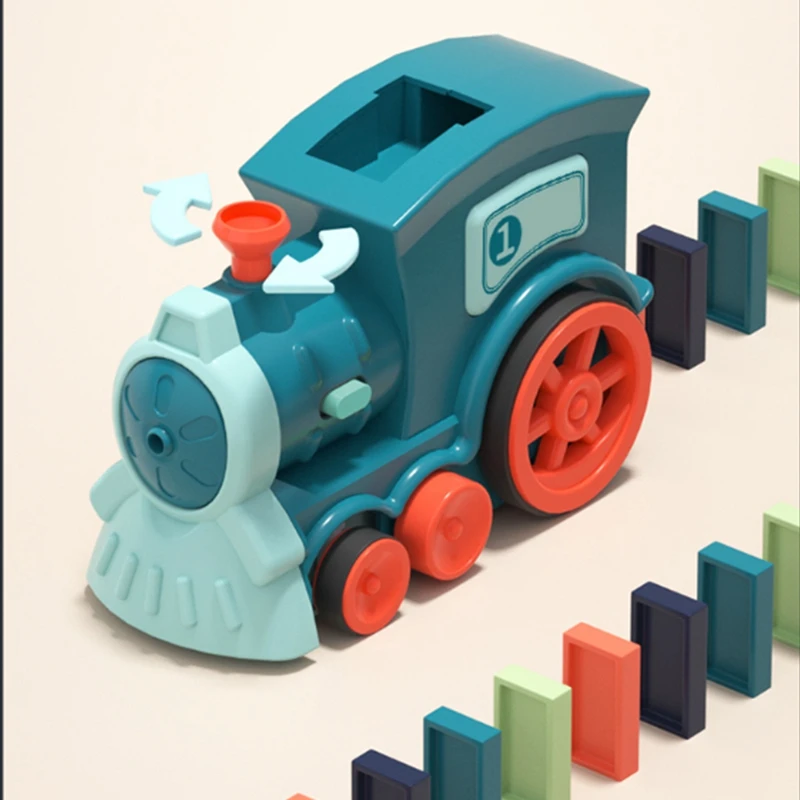 Train Electric Car Building Blocks Children's Automatic Laying Game Educational Toys Children DIY Toys Gift
