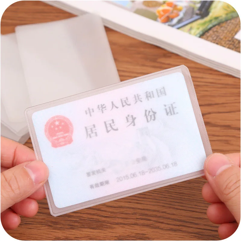 10pcs Transparent ID Bank Credit Card Protective Cover Case Dustproof Scratch Resistant Paper Money Wallet Buisness Card Holder