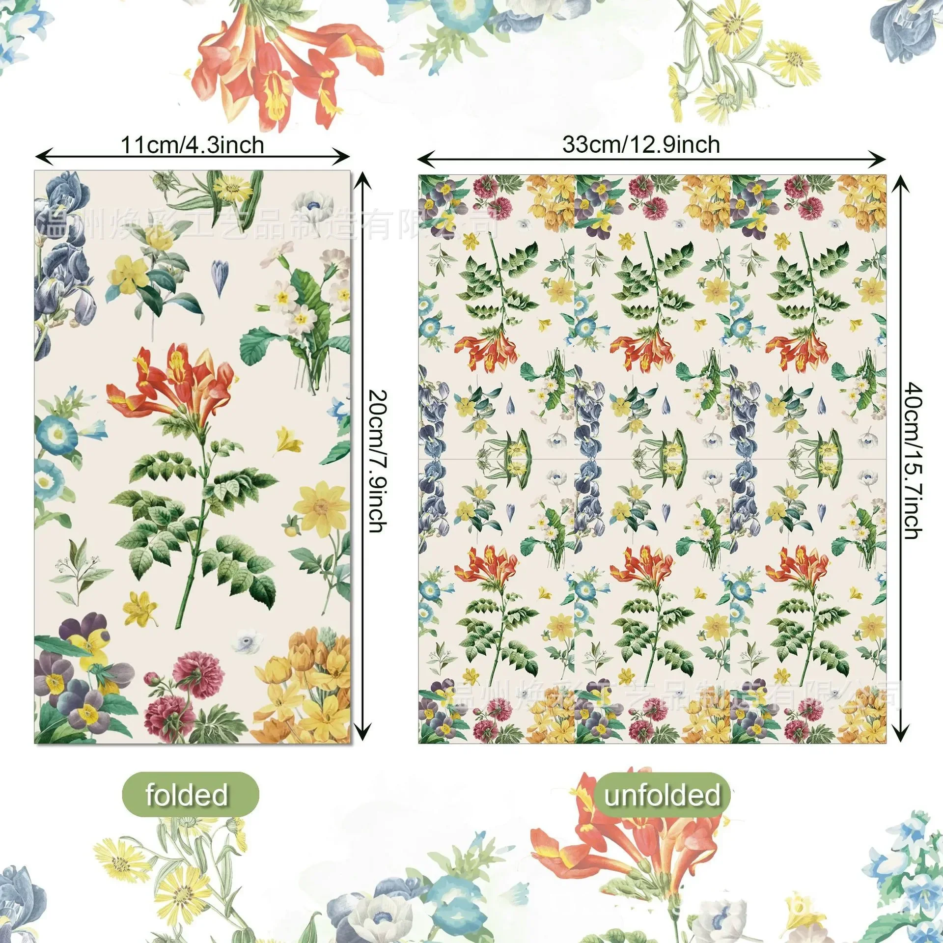 Disposable Paper Napkins Paper Napkins 100PCS Floral Long Paper Napkins 33*40 CM Disposable Dining Table Towels For Wedding Party Baby Shower Xmas Table Decoration