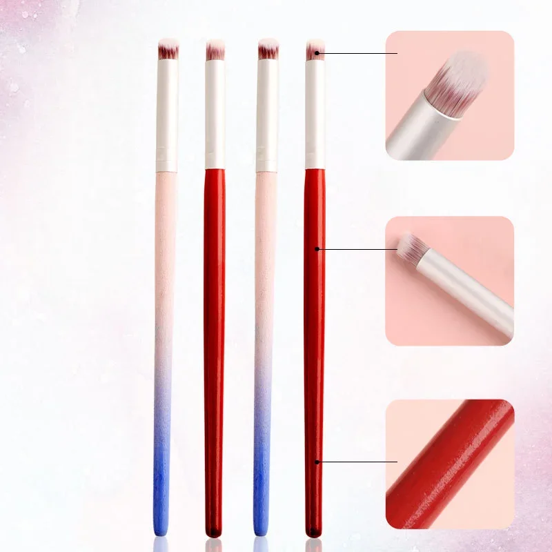 Gradient Smudge Nail Brush Art Brushes for Manicure Uv Gel Polish Draw Paint Wooden Pen Nail Tools Accesoires Set 5