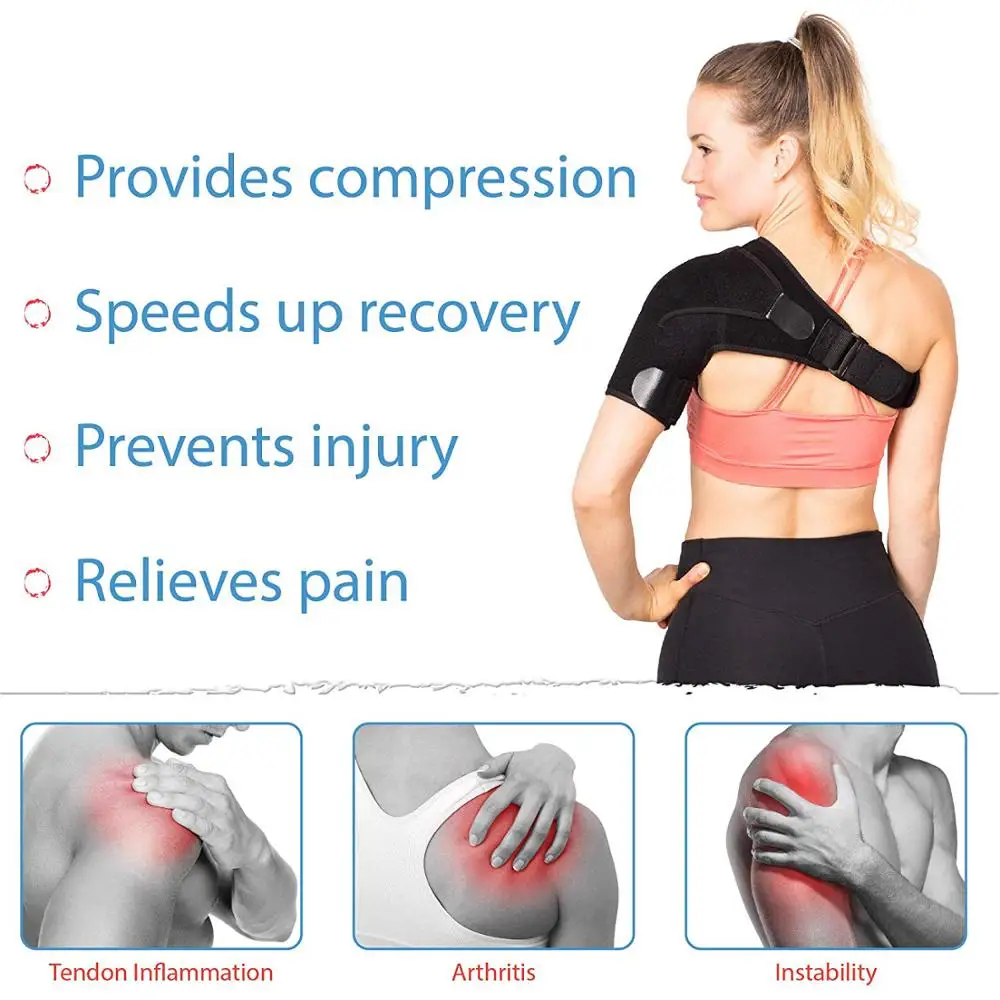 1PCS Adjustable Left/Right Shoulder Support Bandage Protection Shoulder Girdle Joint Pain Sports Training Equipment