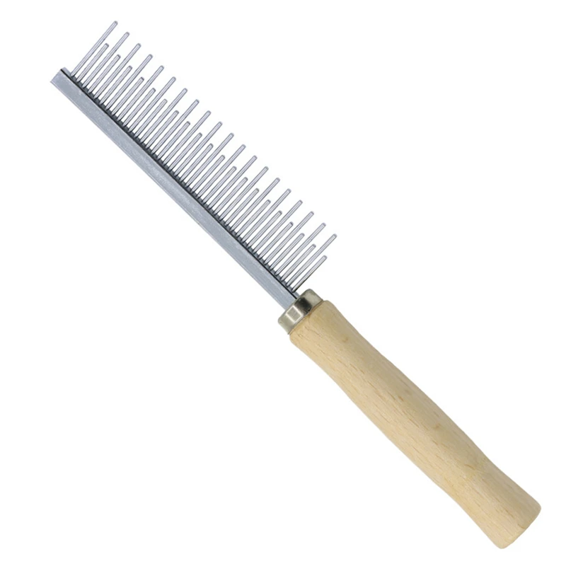 Wooden Handle Pet Grooming Comb for Dogs & Cats 6