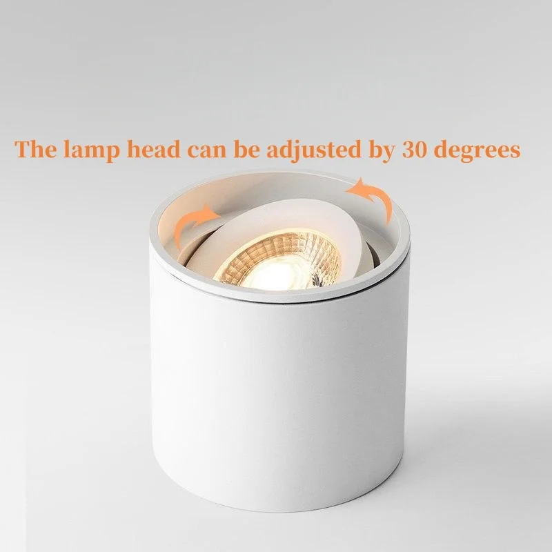 밝기 조절 가능한 원통형 LED 튜브 조명 COB 천장 조명 AC85265V 원형 실내등