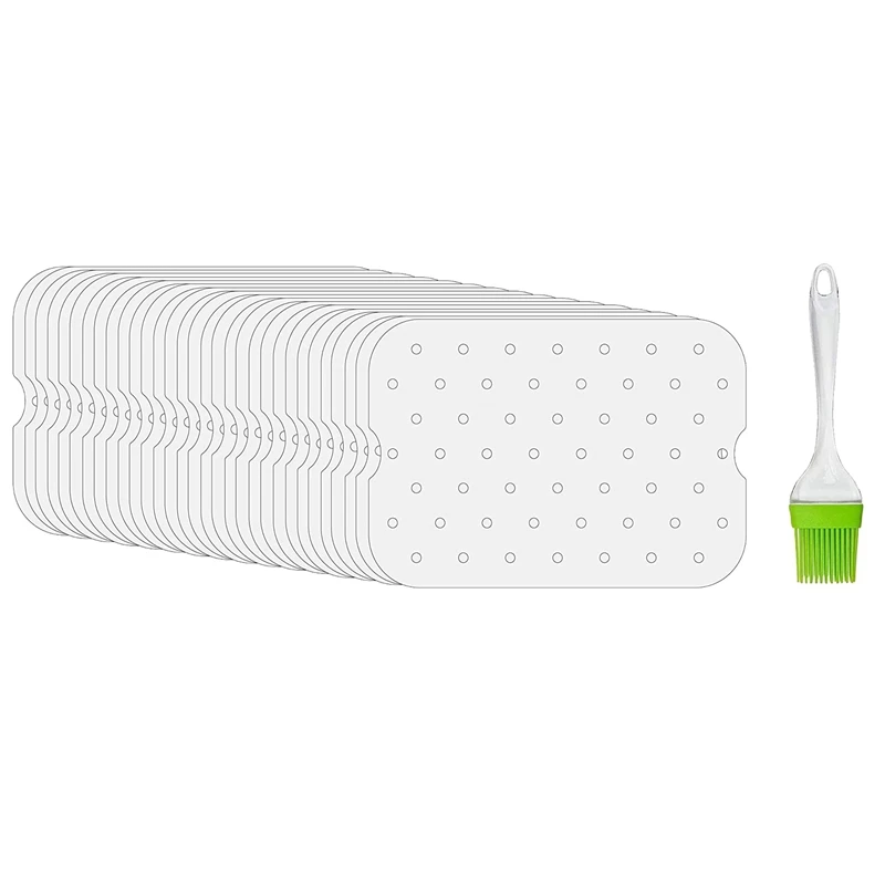 

Фритюрница пергамент бумажные вкладыши для Ninja Foodi XL Smart FG551 6 в 1 Крытый гриль аксессуары с масляной щеткой